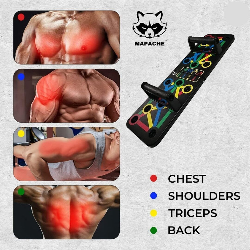 MAPACHE PUSH UP BOARD FOR CHEST SHOULDER BACK AND TRICEPS MUSCLES HOME AND GYM USE COLOR Push up Bar Buy MAPACHE PUSH UP BOARD FOR CHEST SHOULDER BACK AND TRICEPS MUSCLES HOME AND GYM USE COLOR Push u...