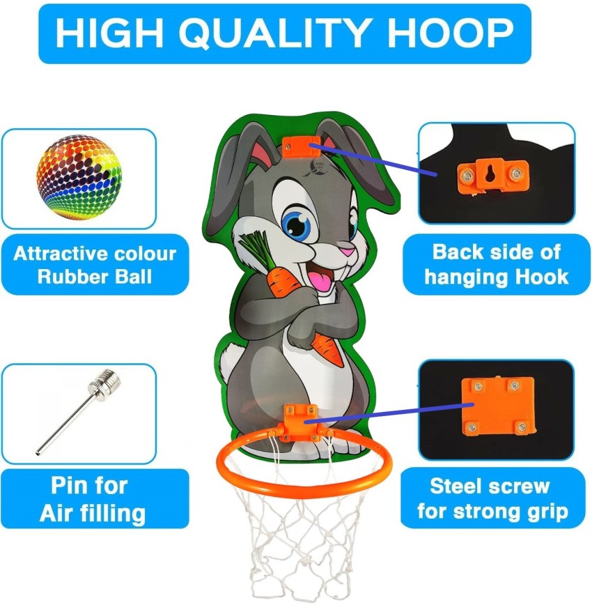 Koel Kids Rabbit Shaped Hangable Indoor/Outdoor Basket Board Kit, Basket  Ball Set, Basketball Price in India - Buy Koel Kids Rabbit Shaped  Hangable Indoor/Outdoor Basket Board Kit, Basket Ball Set