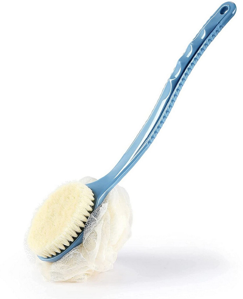 Masox Store 2 in 1 Bath Sponge Dourable Side Back Scrubber Brush