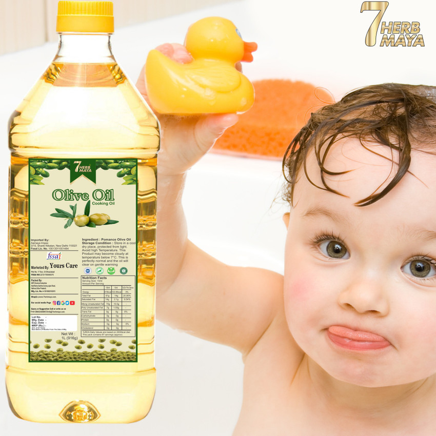 7Herbmaya Organic Extra Virgin Olive Massage Oil Baby Bath Oil for