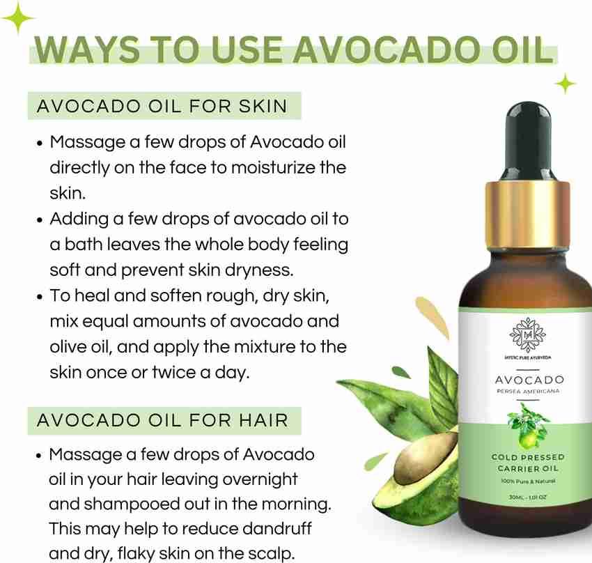 Mystic pure ayurveda Cold Pressed Avocado Oil for Healthy Skin Hair Care Price in India Buy Mystic pure ayurveda Cold Pressed Avocado Oil for Healthy Skin Hair Care Online