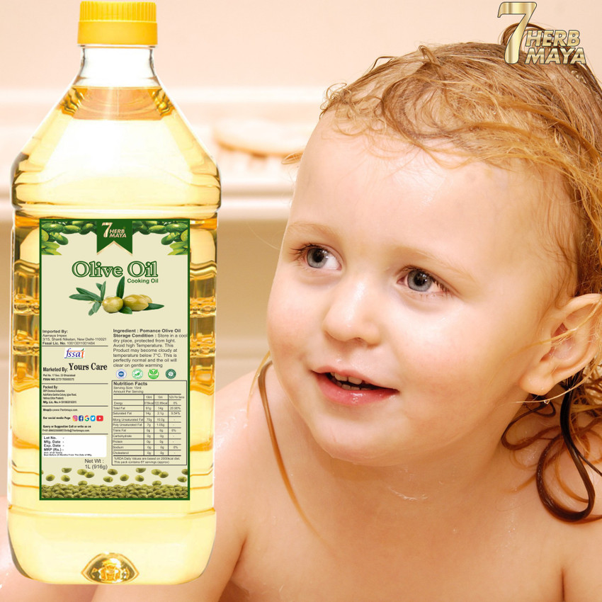 7Herbmaya Organic Extra Virgin Olive Massage Oil Baby Bath Oil for