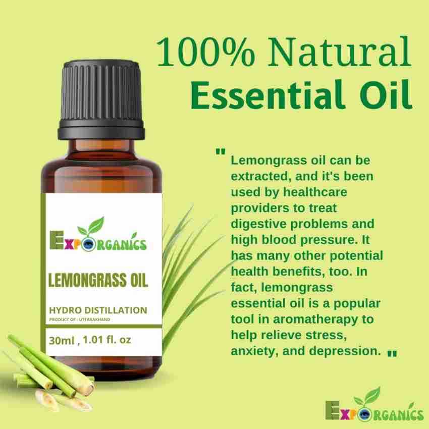 Organic Lemongrass Essential Oil Therapeutic Grade