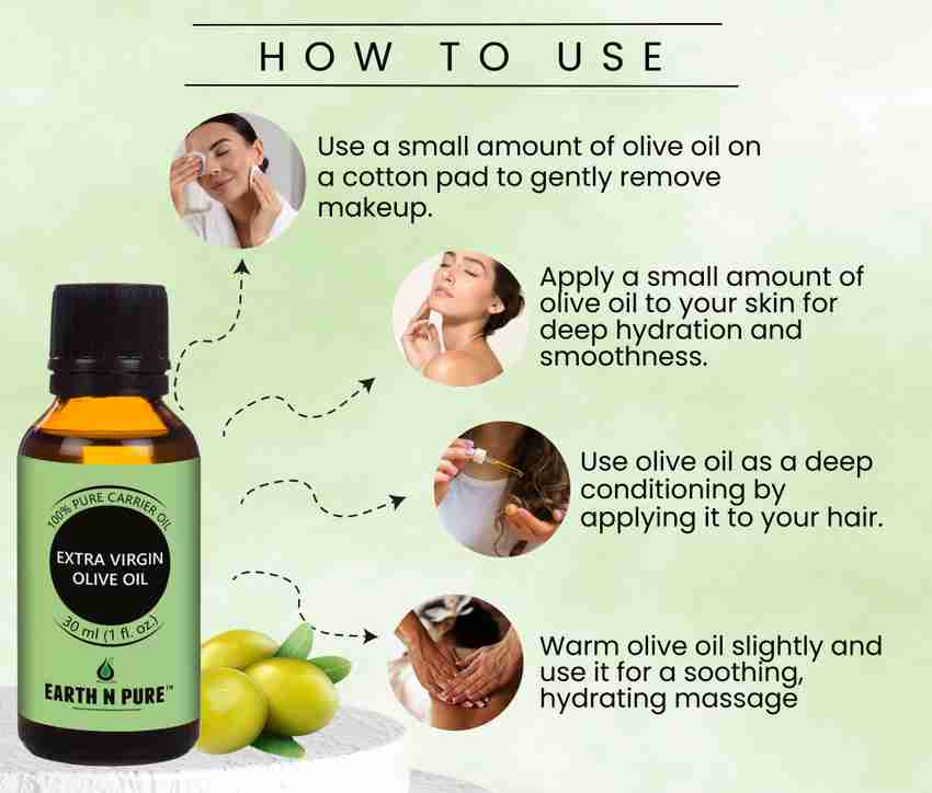 Earth N Pure Extra Virgin Olive Oil 100 Natural Therapeutic Grade 30 Ml Price in India Buy Earth N Pure Extra Virgin Olive Oil 100 Natural Therapeutic Grade 30