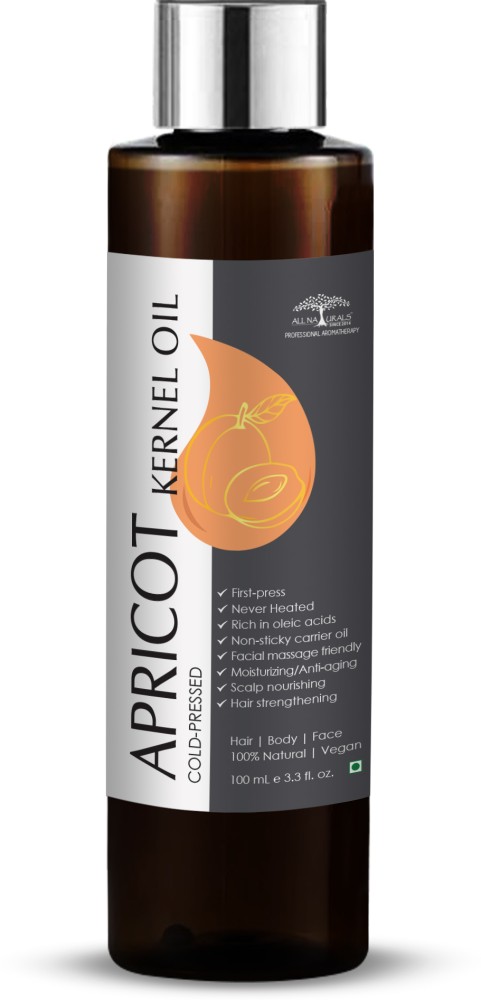 All Naturals Apricot Kernel Oil 100ml - Cold Pressed (Himachal Pradesh)  Pure & Undiluted for Most Skin Types, Anti-aging, Face & Body Massage -  Price in India, Buy All Naturals Apricot Kernel