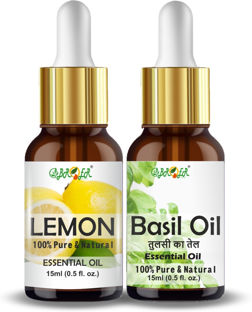 BROER Lemon Basil Essential Oil 100 Pure Natural Refreshing