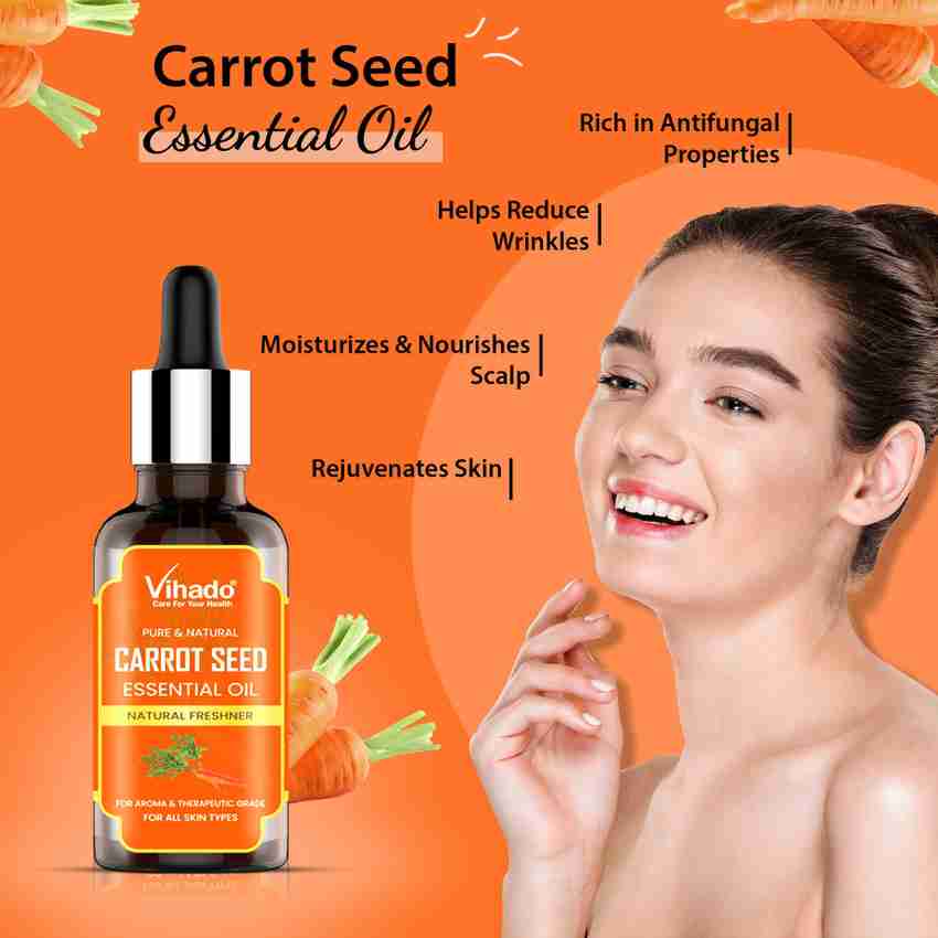 Vihado Premium Carrot Seed Essential Oil Natural Undiluted For Skin Hair Price in India Buy Vihado Premium Carrot Seed Essential Oil Natural Undiluted For Skin Hair Online