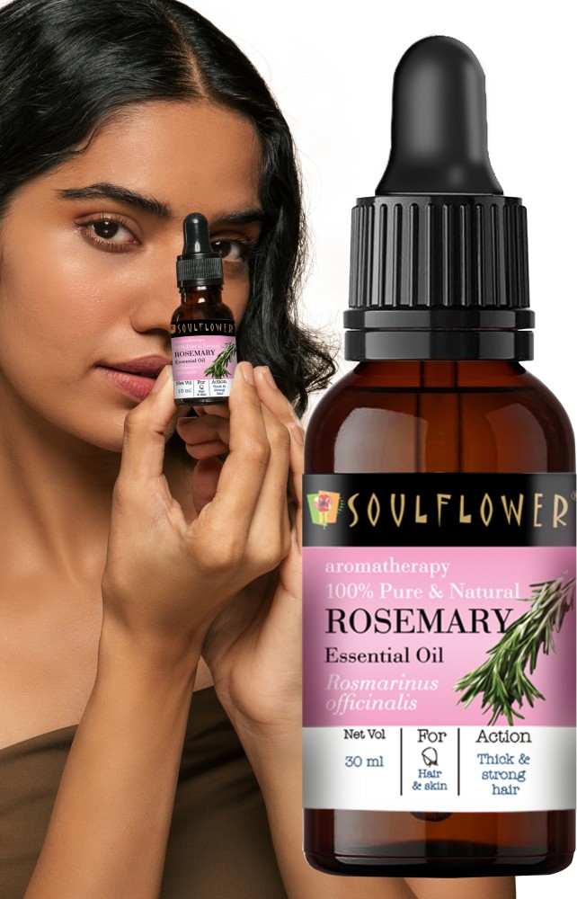 Soulflower Rosemary Essential Oil 30ml, 100% Premium & Pure, Natural &  Undiluted, For Skin and Hair, Hair Growth, Acne Control, Pimple Care -  Price in India, Buy Soulflower Rosemary Essential Oil 30ml