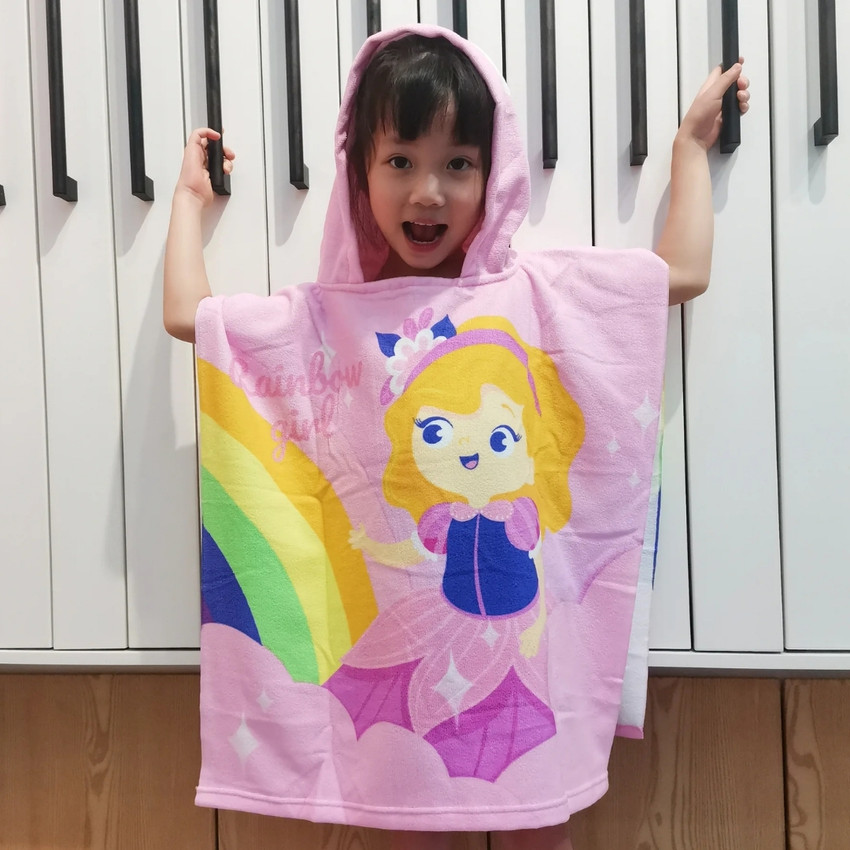Famyo Hooded Bath Towels for Boys Girls Rainbow Pink Small Bath Robe Buy Famyo Hooded Bath Towels for Boys Girls Rainbow Pink Small Bath Robe Online at