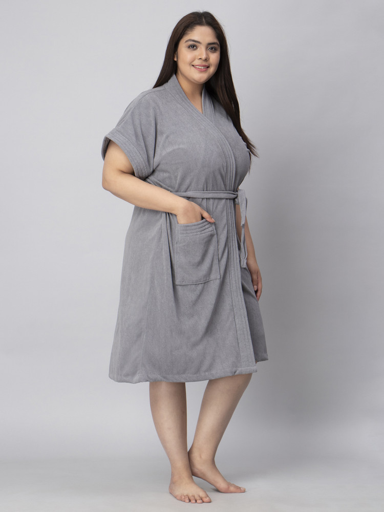 HotGown Grey 4XL Bath Robe Buy HotGown Grey 4XL Bath Robe Online