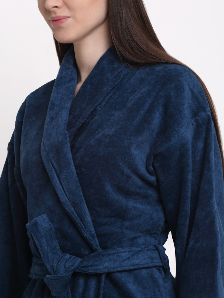 CREEVA Blue Medium Bath Robe Buy CREEVA Blue Medium Bath Robe