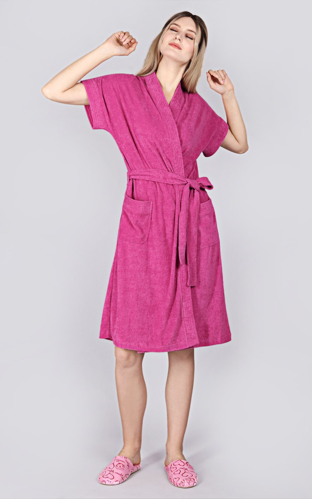 Washed linen dressing gown  Sage green  Ladies  HM IN