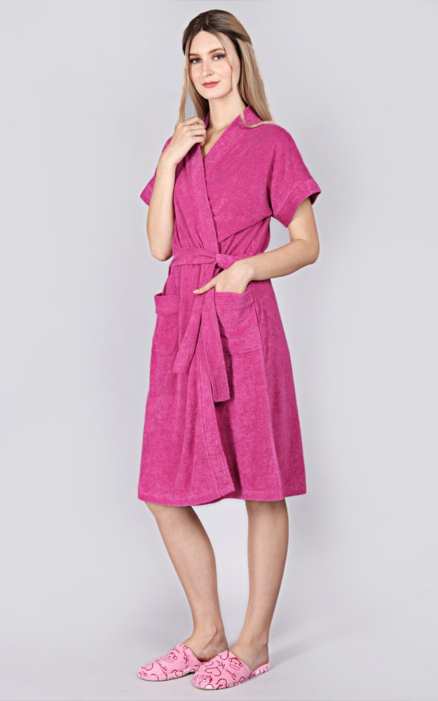 Linen Waffle Robe  Natural CULTIVER USA