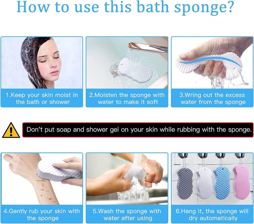 Exfoliating Bath Sponge Magic Bath Sponge 3D Bath Sponge Shower