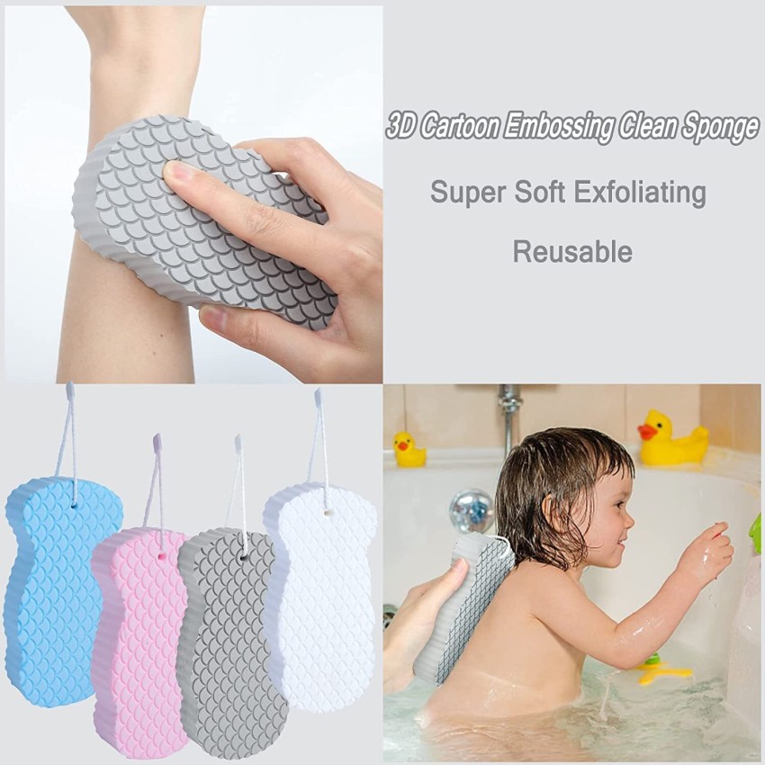 1Pcs Ultra Soft Bath Sponge for Shower, Dead Skin Scrubber, Super Soft  Exfoliating Bath Sponge, Bath Sponge for Adults, Kids and Pregnant Women