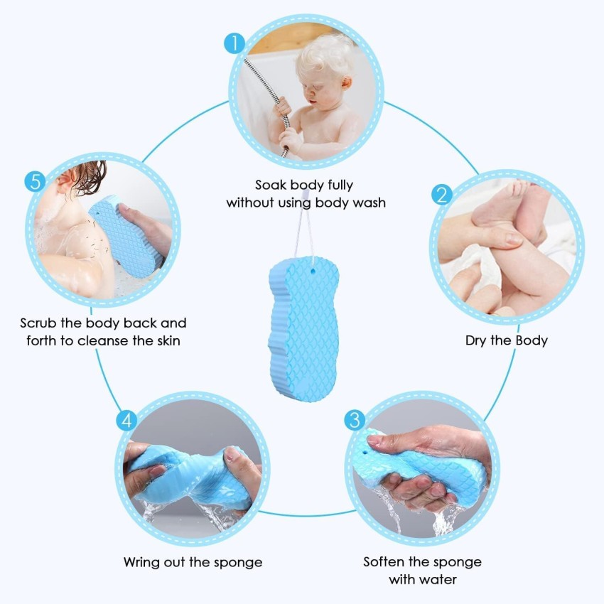 1Pcs Ultra Soft Bath Sponge for Shower, Dead Skin Scrubber, Super Soft  Exfoliating Bath Sponge, Bath Sponge for Adults, Kids and Pregnant Women