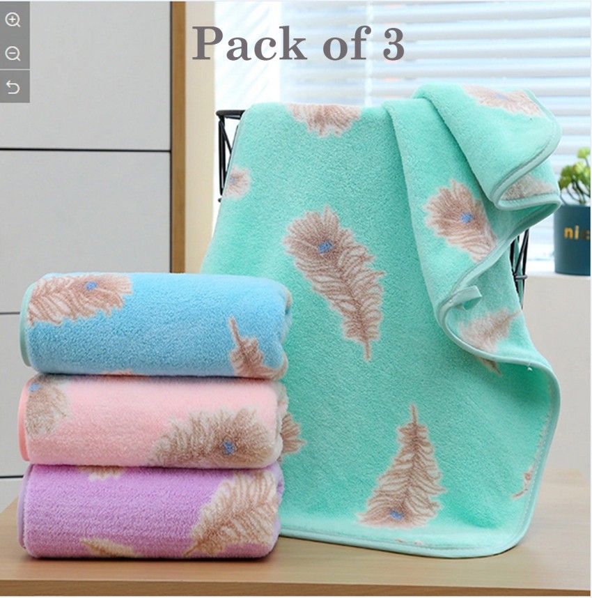 SOFTSPUN Microfiber Baby Face & Bath Towel Set of 3 Pieces, 340 GSM, S