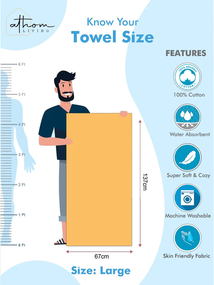 Bath towel size chart cheap