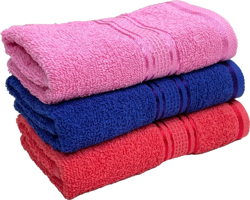 Set of 3, Cotton Hand Towels, 390 GSM, 33 X 51 CM - STAMIO