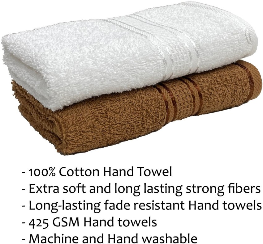 Cotton Hand Towels, 390 GSM, 33 X 51 CM, Set of 6, Multicolor - STAMIO