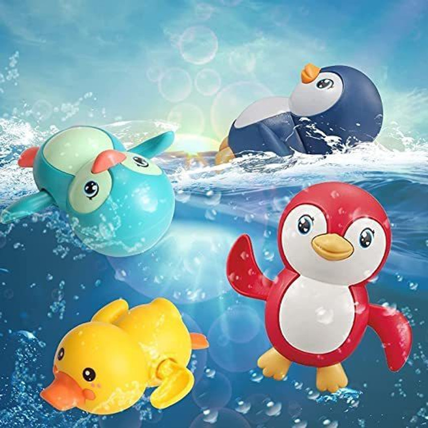 crzzyzone Penguin Duck Bathtub Toys for Toddlers Floating Pool
