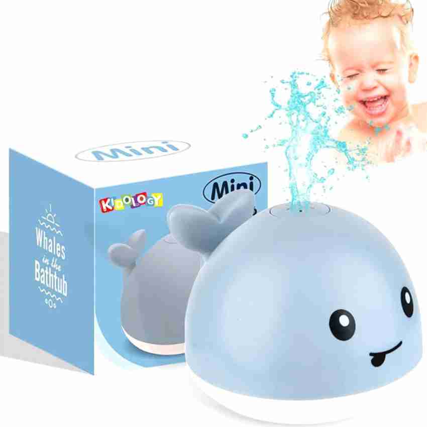 Kidology Baby Bath Toys for Kids, Mini Whale Fountain with LED