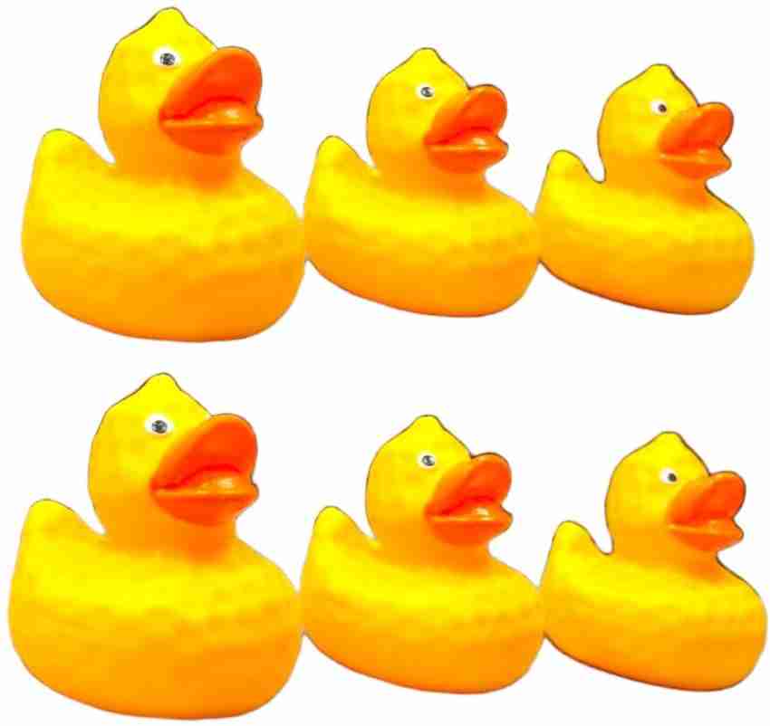 SABIRAT Soft Rubber Duck Bath Toys for New-Born Babies & Kids, Size: 6.5cm  [Pack Of: 6] Bath Toy - Soft Rubber Duck Bath Toys for New-Born Babies &  Kids, Size: 6.5cm [Pack