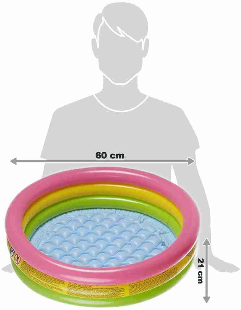 tegan 2FT Baby Bath Tub Round Stripped Children Bathtub Swim Tubs