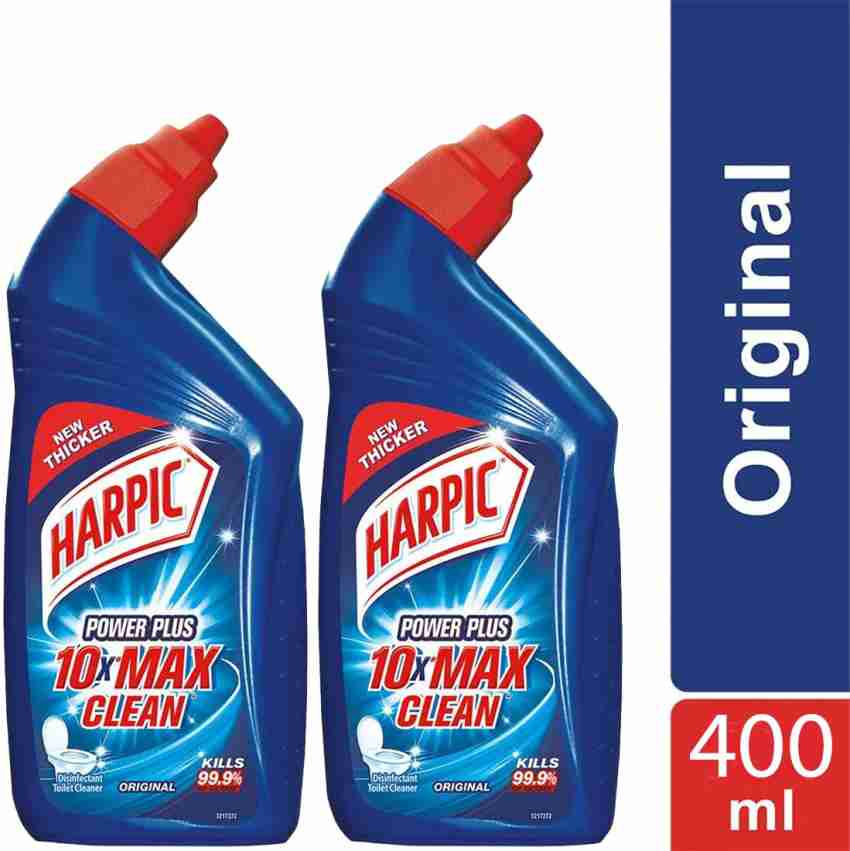 Harpic Power Plus - Disinfectant Toilet Cleaner Liquid, Rose, 10x Max  Clean, 1 L