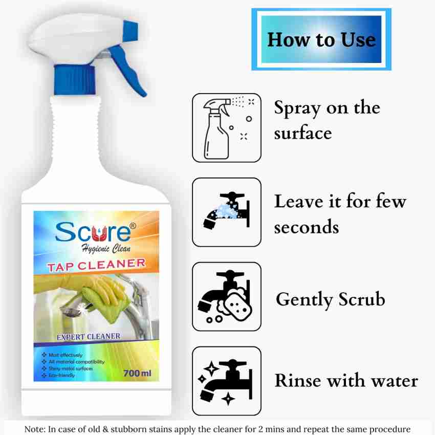  Shinelay Tap and Faucet Cleaner, Hard Water Stain Remover for  Tap & Kitchen, Limescale Remover, Shower Cleaner, Water Spot Cleaner, Ecological Formulation