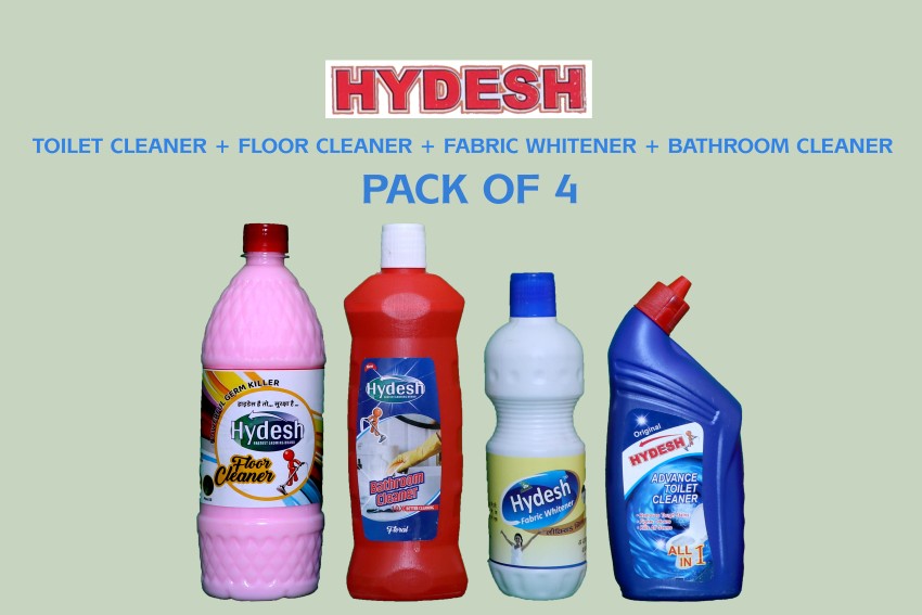 hydesh Cleaning Set 1 Phenyl, 1 Toilet Cleaner, 1 Bathroom Cleaner, 1  Fabric Whitener Lavender Liquid Toilet Cleaner Price in India - Buy hydesh  Cleaning Set 1 Phenyl, 1 Toilet Cleaner, 1