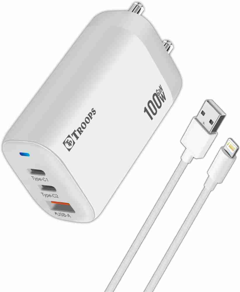 USB C Dual Port High Speed Wall Charger, Mi 33W SonicCharge, 2 Output  Ports: USB Type-C and USB-A, Foldable Plug, Portable & Compatible 