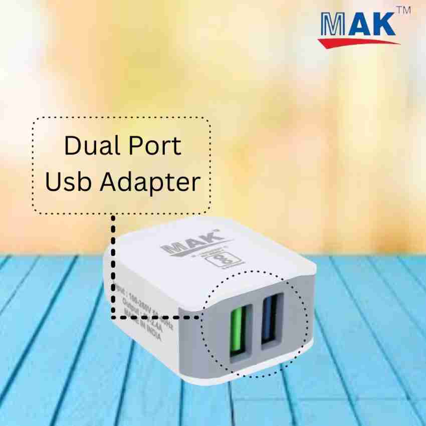 MAK 18 W 2.4 A Multiport Mobile Charger with Detachable Cable