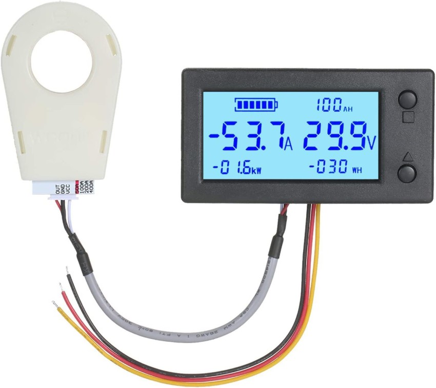 amiciSense DC 0~300V Battery Monitor, 100A 6 in 1 Power Meter/Coulomb Meter  with Bluetooth Digital Battery Tester Price in India - Buy amiciSense DC  0~300V Battery Monitor, 100A 6 in 1 Power