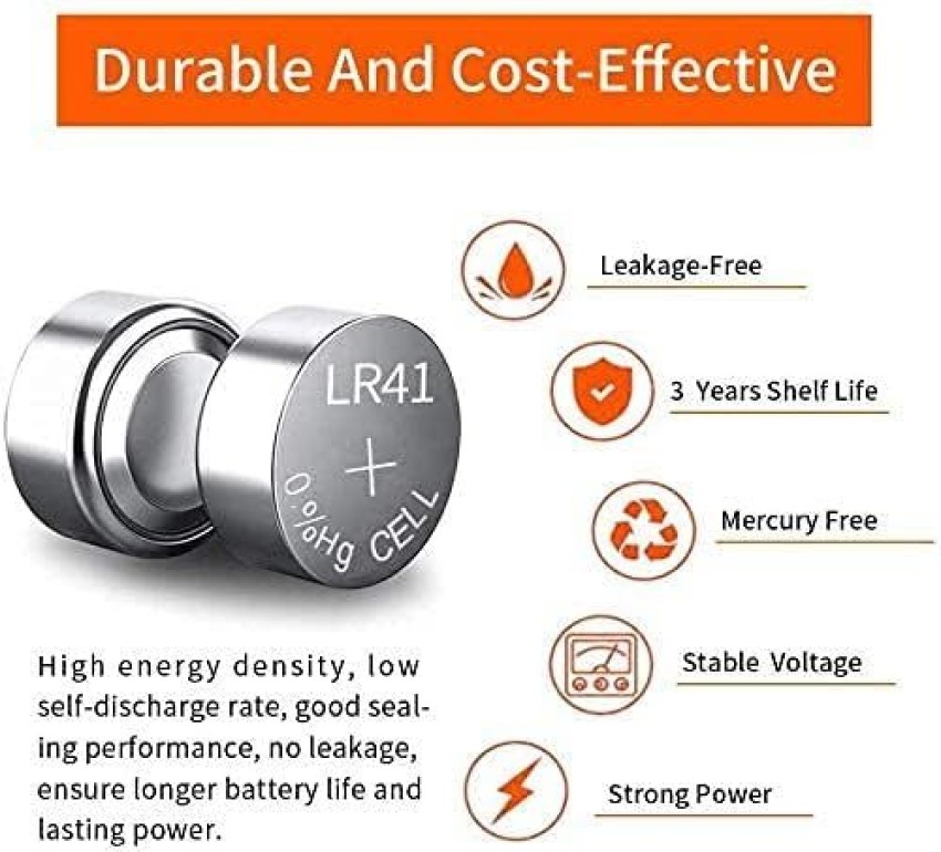 Eswarr Electricals Button Cell LR41 for watches,Digital Thermometer,Calculator,  LED Candle Battery - Eswarr Electricals 