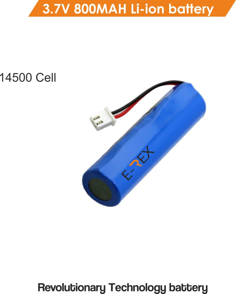 E-Rex 3.7V 800MAH Lithium ion - 14500 Cell Use for Toys And GPS Devices  Battery - E-Rex 