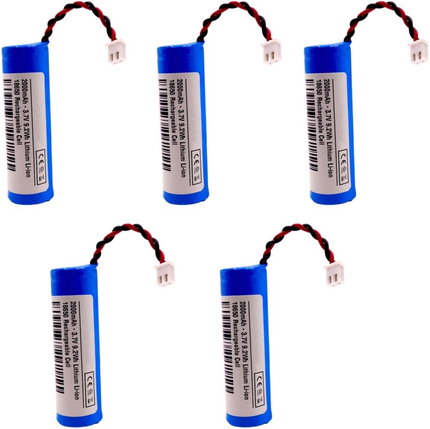 Floricx 3.7V ICR 18650 2000mAh Lithium Ion Rechargeable Cell