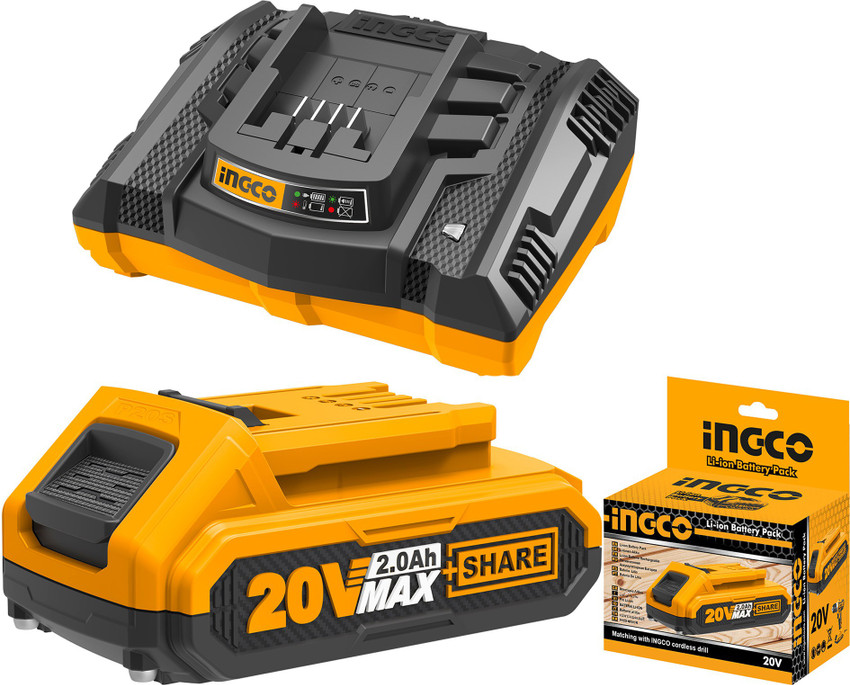 INGCO 20v Lithium Ion 4Ah Pack with charger Battery INGCO