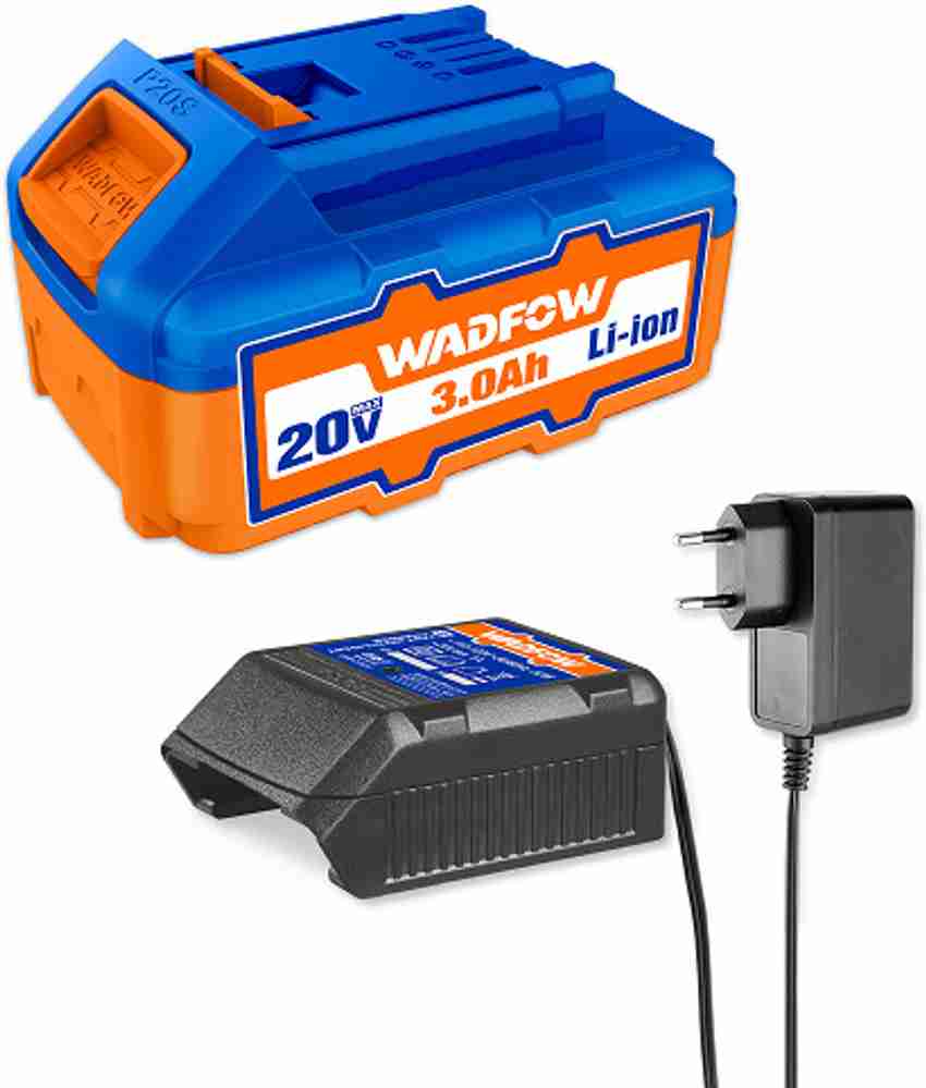 Wadfow 20V Intelligent Charger and 3.0Ah Lithium ion Battery