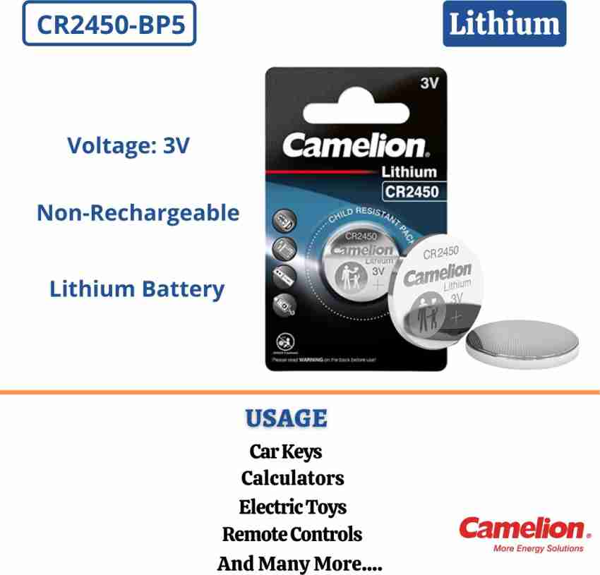 10X battery battery lithium button cr2450 2450 CAMELION CR 2450 BATTERY  BATTERIE
