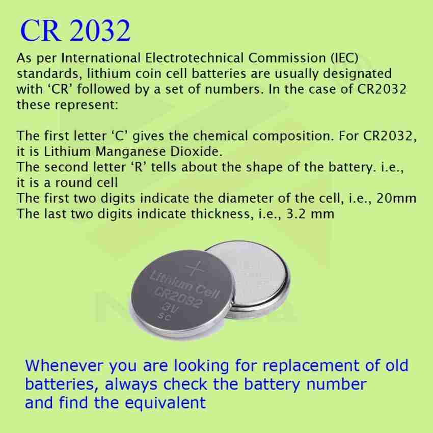 NOMA 5-pk CR2032 3V / 3 Volt Lithium Coin Cell Batteries, Long Lasting