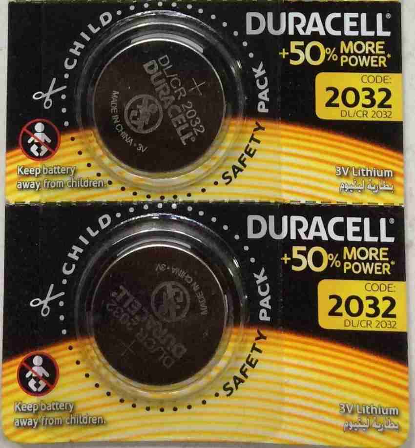 Duracell Duralock DL CR2032 225mAh 3V Lithium Primary (LiMNO2)  Watch/Electronic Coin Cell Battery (DL2032BPK) - 1 Piece Retail Card