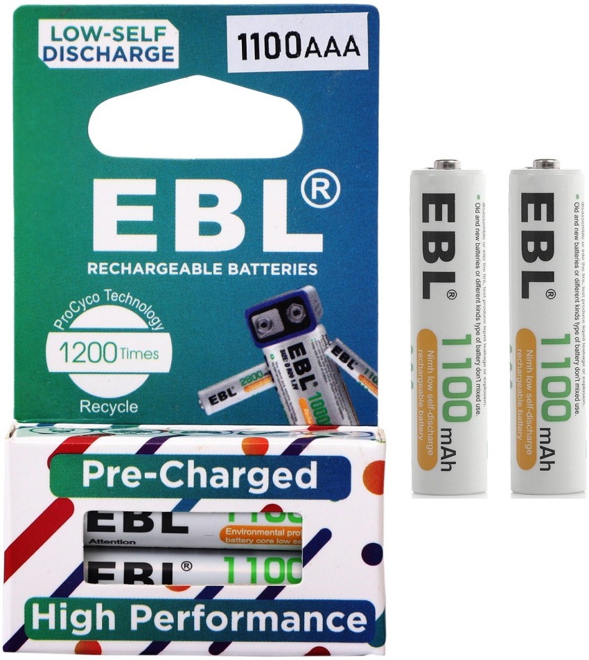 EBL Rechargeable AAA Batteries (ProCyco 1100mAh) 16 Pack 1.2V NiMH Triple  AAA Battery with AA AAA Battery Charger