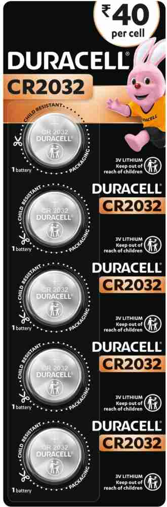 Round Lithium Duracell CR2032 Coin Cell Battery, For Electronic Device, 3V  at Rs 166/pack in Kolkata