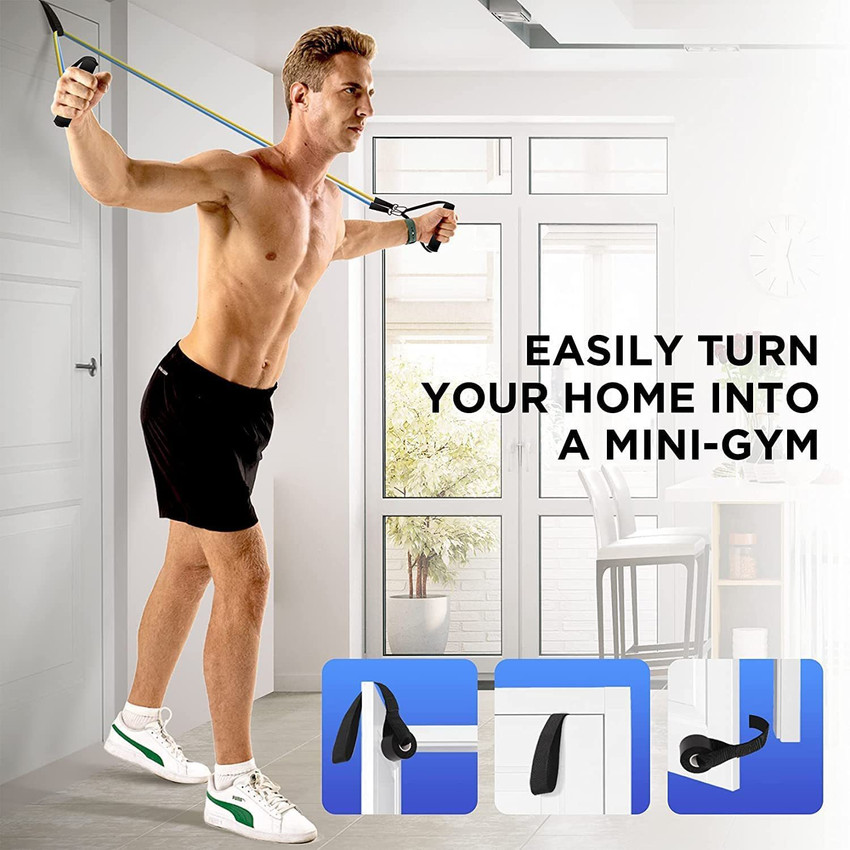 Ample Wings Toning Tube Set of 5 with Foam Handles Door Anchor for Gym Home Workout Resistance Band Buy Ample Wings Toning Tube Set of 5 with Foam Handles Door Anchor
