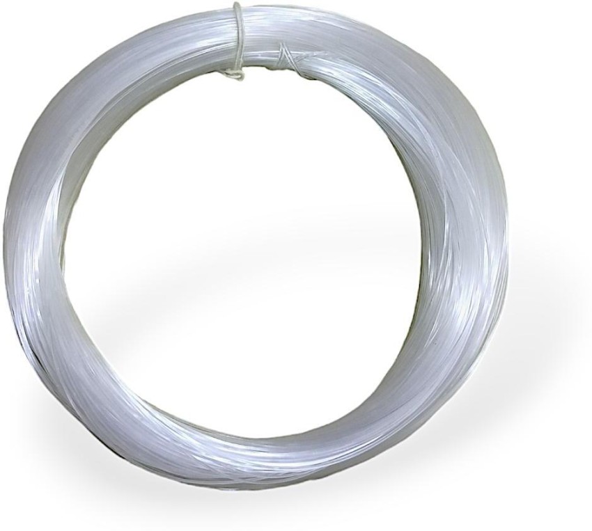 ADW CRAFT'S 1mm transparent nylon fish line(40 Mtrs) White Beading