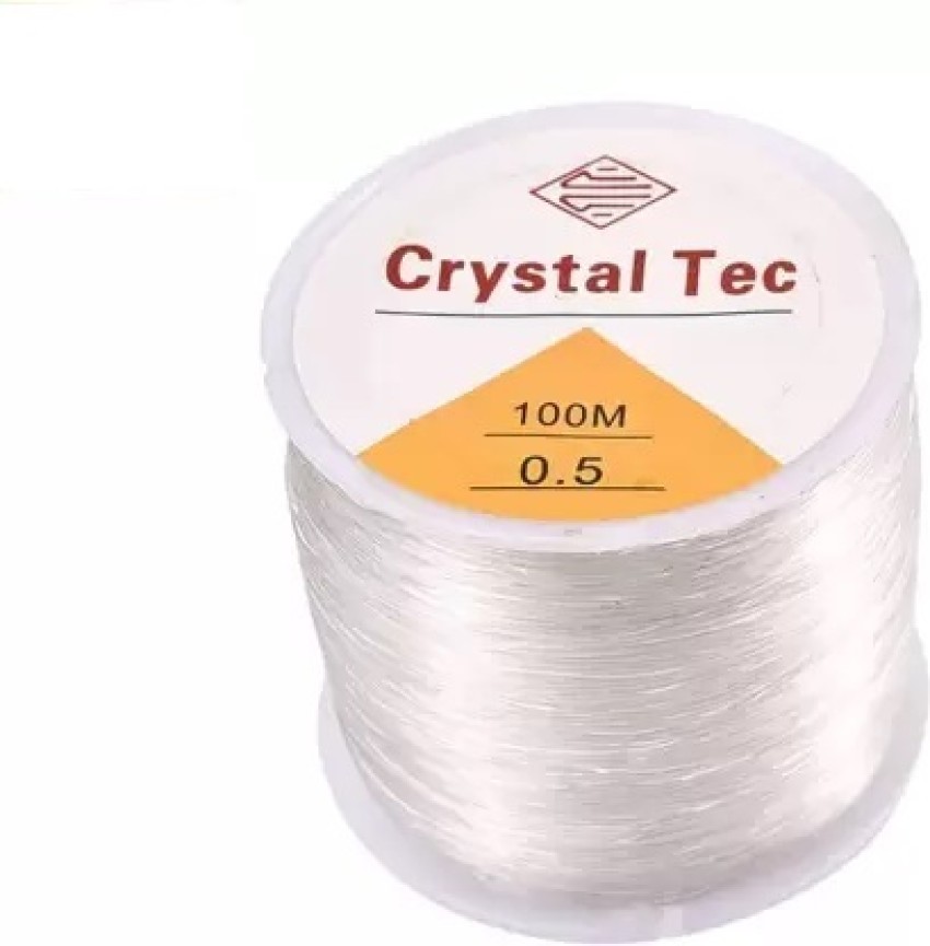 Rarehaunt Crystal Elastic Transparent Thread Beading Jewellery Craft 0.5  mm- 100 M -1 Roll White Beading Wire Price in India - Buy Rarehaunt Crystal  Elastic Transparent Thread Beading Jewellery Craft 0.5 mm