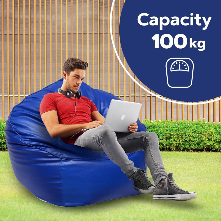 Buy RnS Rest 'n' Sleep Tear Drop Bean Bag, Faux Leather Bean Bag Chair  Filled with Beans (XXXL, Black) Online at Best Prices in India - JioMart.