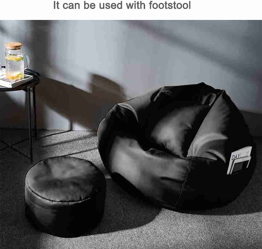 GIGLICK 4XL Bean Bag Cushion and Footrest Filled with Beans Black Bean Bag Chair With Bean Filling Price in India Buy GIGLICK 4XL Bean Bag Cushion and Footrest Filled with Beans