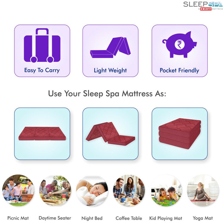 Sleep spa foldable deals mattress